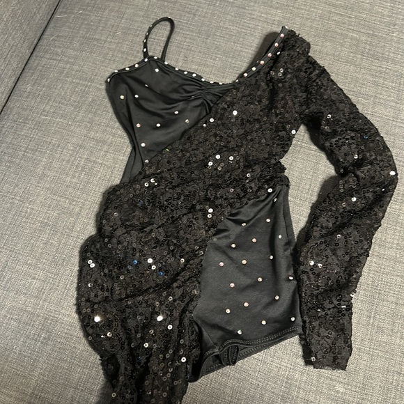 Weissman Costumes Weissman Black Sequence Stoned Dance Costume